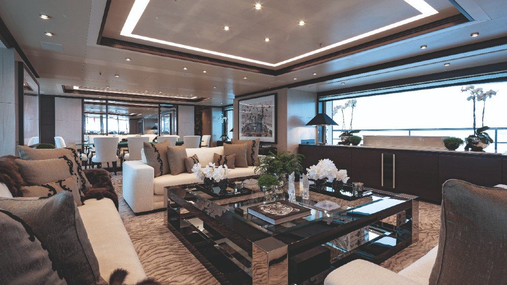 The 215-foot Benetti Triumph has the owner's motorcycle on board