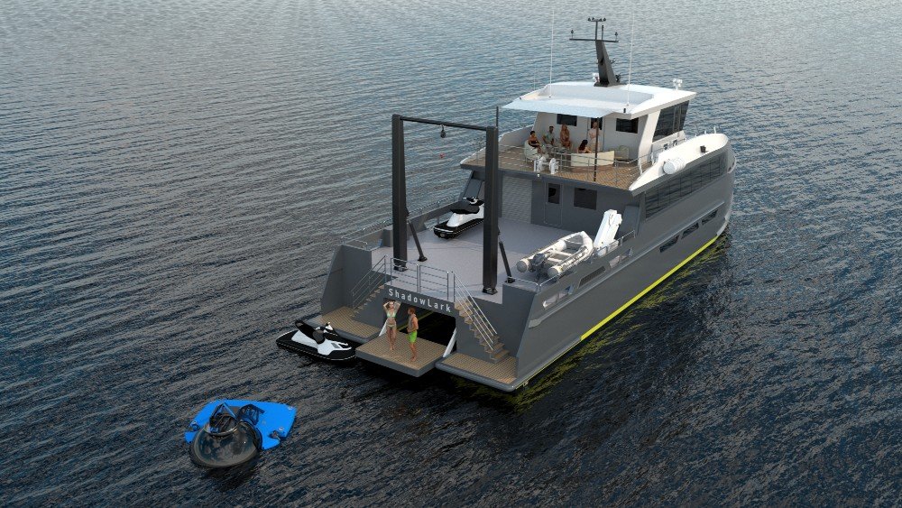 New Shadowlark Support Vessel Designed to Carry Triton 3300/3 MKII submersible