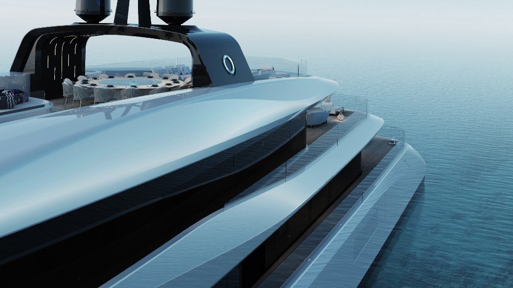 The concept Posterity is a new approach to opening up superyacht design.