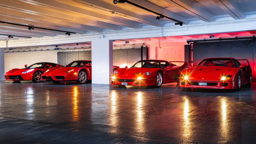 These four Ferrari supercars, from the estate of Étienne Léandri, will auctioned off on March 18, 2022.