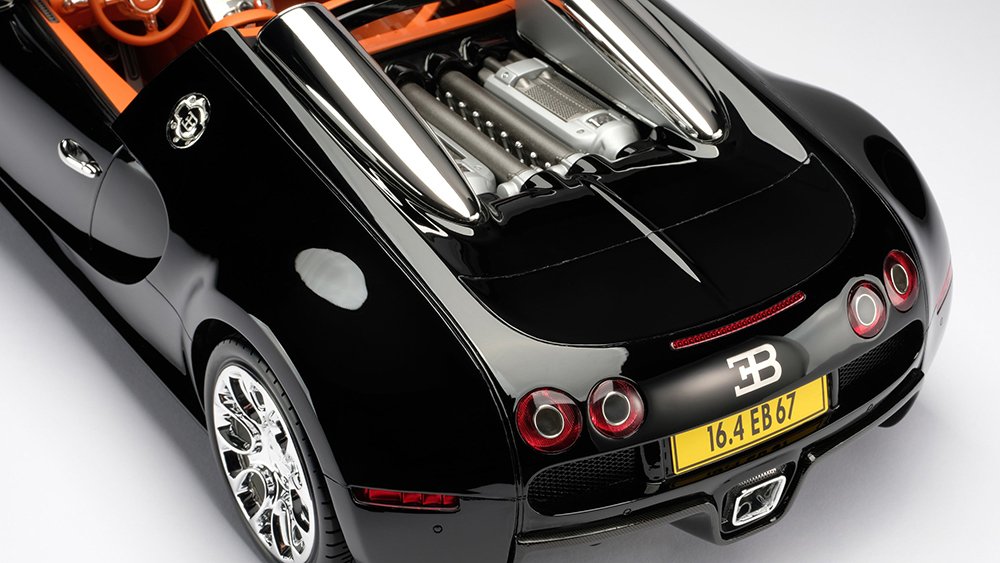Amalgam Bugatti Veyron Grand Sport Scale Model Overhead