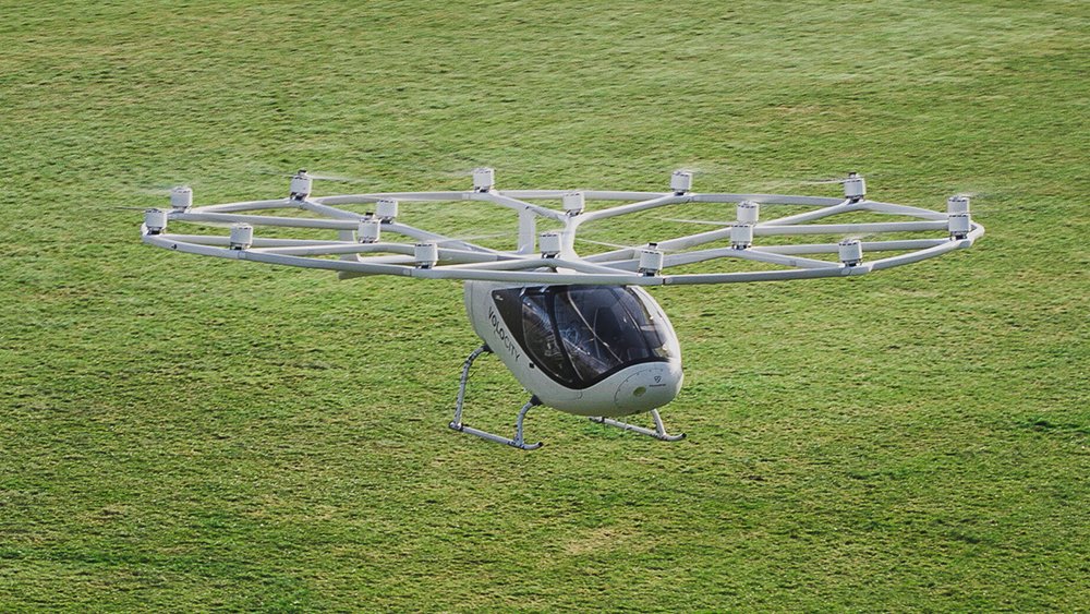 Volocopter's fully electric flying taxi VoloCity completes first flight