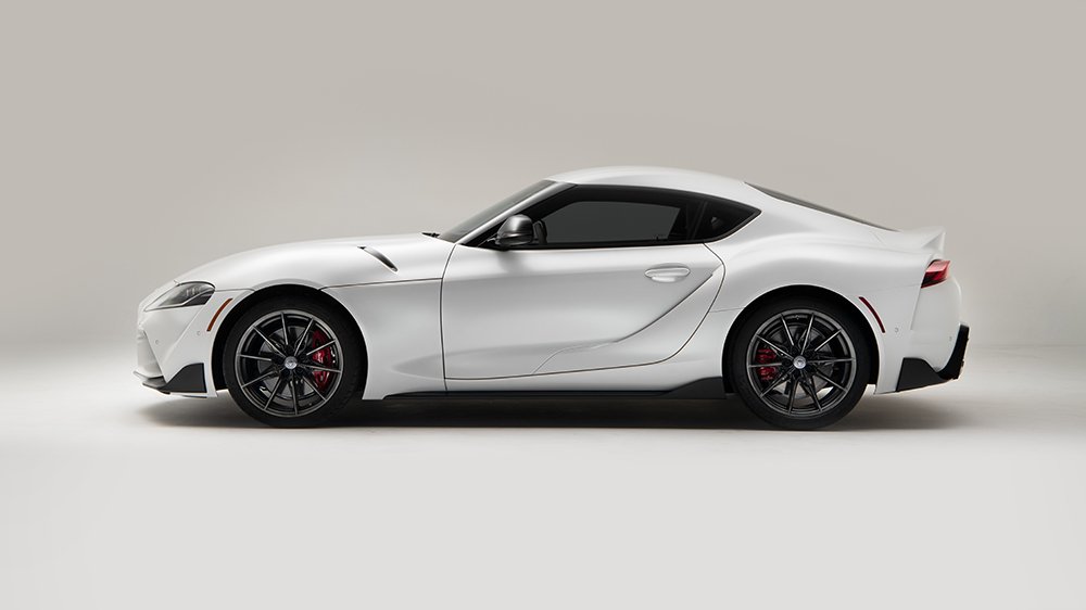 The 2023 Toyota Supra A91-MT from the side