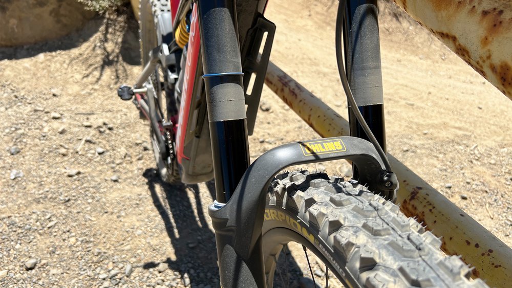 A close-up of the Ducati TK-01RR Limited Edition electric mountain bike.