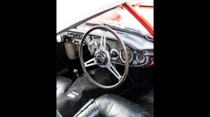 The interior of the 1960 Austin-Healey 3000 Mark I BN7 that won the 1960 Liège-Rome-Liège Rally.