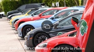 A few of the automotive entrants at Robb Report's 2022 California Coastal road rally.