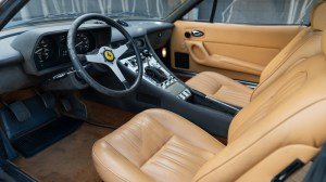 The interior of a 1972 Ferrari 365 GTC/4.