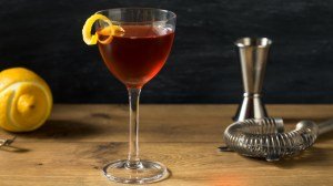 Greenpoint cocktail. Manhattan variation.