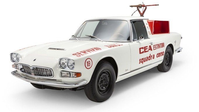 This Extremely-Uncommon Maserati Was a Hearth Truck on the 1967 Italian Grand Prix and Now It’s up for Public sale