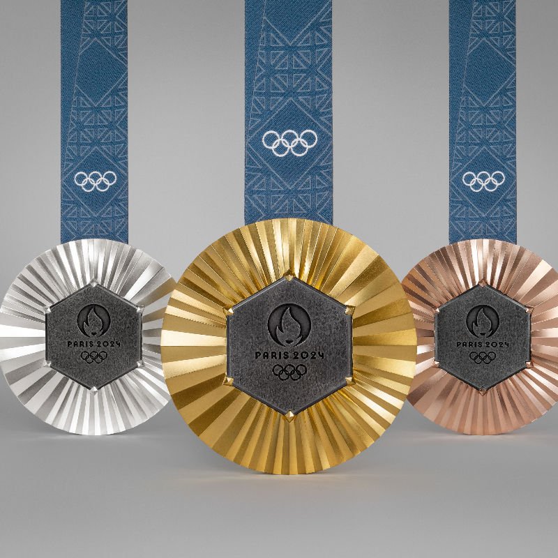 Paris Olympics 2024 Medals Unveiled With a Distinctive Eiffel Tower Detailing